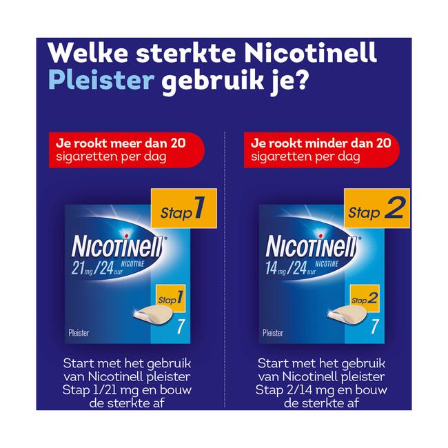 Nicotinell Pleisters 14 mg Stoppen met Roken 7 stuks