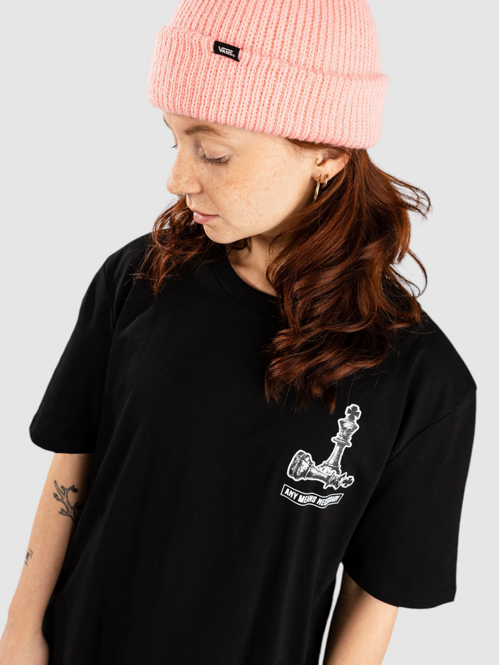 Any Means Necessary Tower T-Shirt black