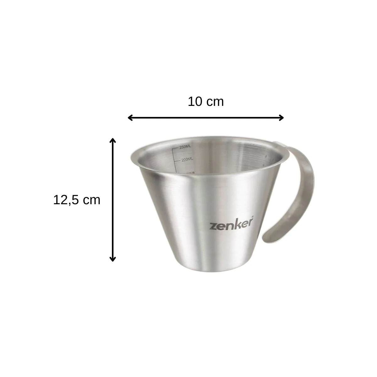 Lot de 2 verre doseur inox de 250 ml et 500 ml Smart Pastry Zenker