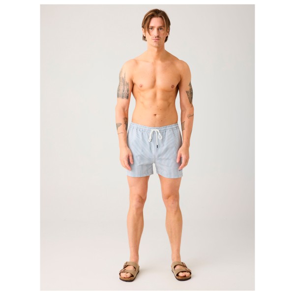 KnowledgeCotton Apparel - Mid-Thigh Stripe Seersucker Swimshorts - Short de bain