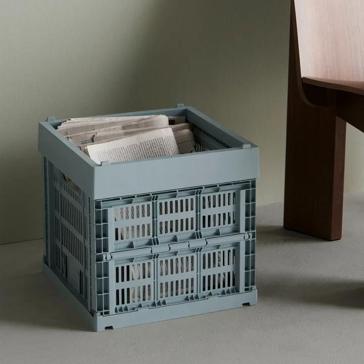 HAY - Colour Crate Korb Cube, 29,5 x 29,5 cm, off-white, recycled
