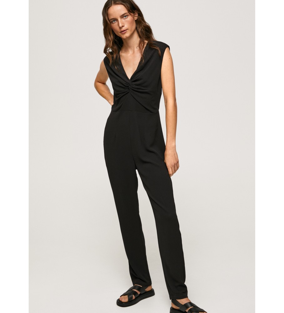 Macacão longo Pepe Jeans com detalhe de nó, preto