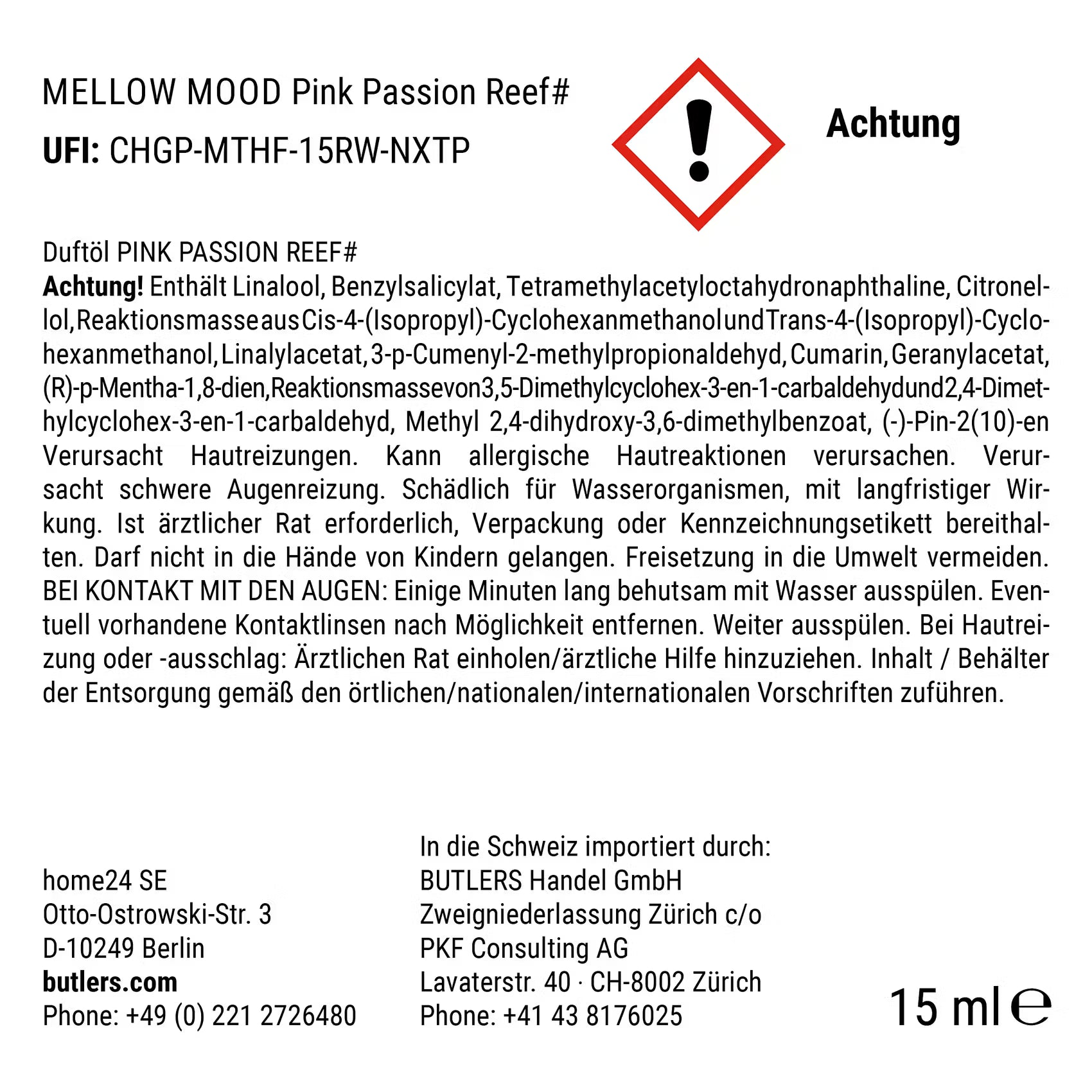 MELLOW MOOD Duftöl Pink Passion Reef