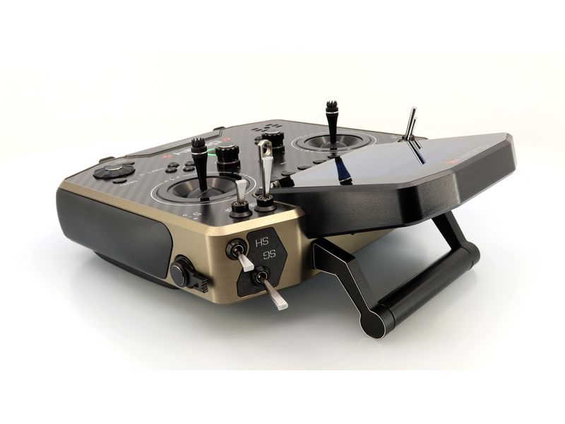 Jeti Fernsteuerung DS-24II Carbon Line Bronze 24 Kanal, Dup Professioneller 24-Kanal-Sender mit Geber auf Rückseite und Carbon-Frontplatte