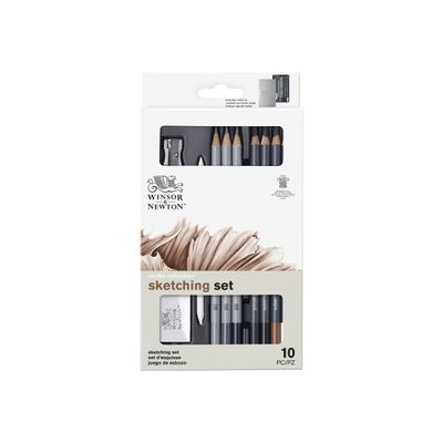 Winsor & Newton Studio Collection - pack de 10 crayons, crayons de couleurs + blender set
