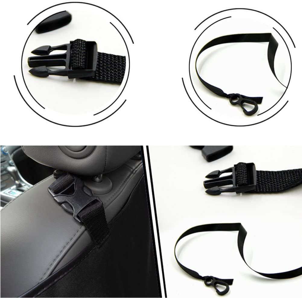 (105x48cm) Autositz Hunde Schondecke Hundedecke Wasserfest mit Gummiband - Schwarz