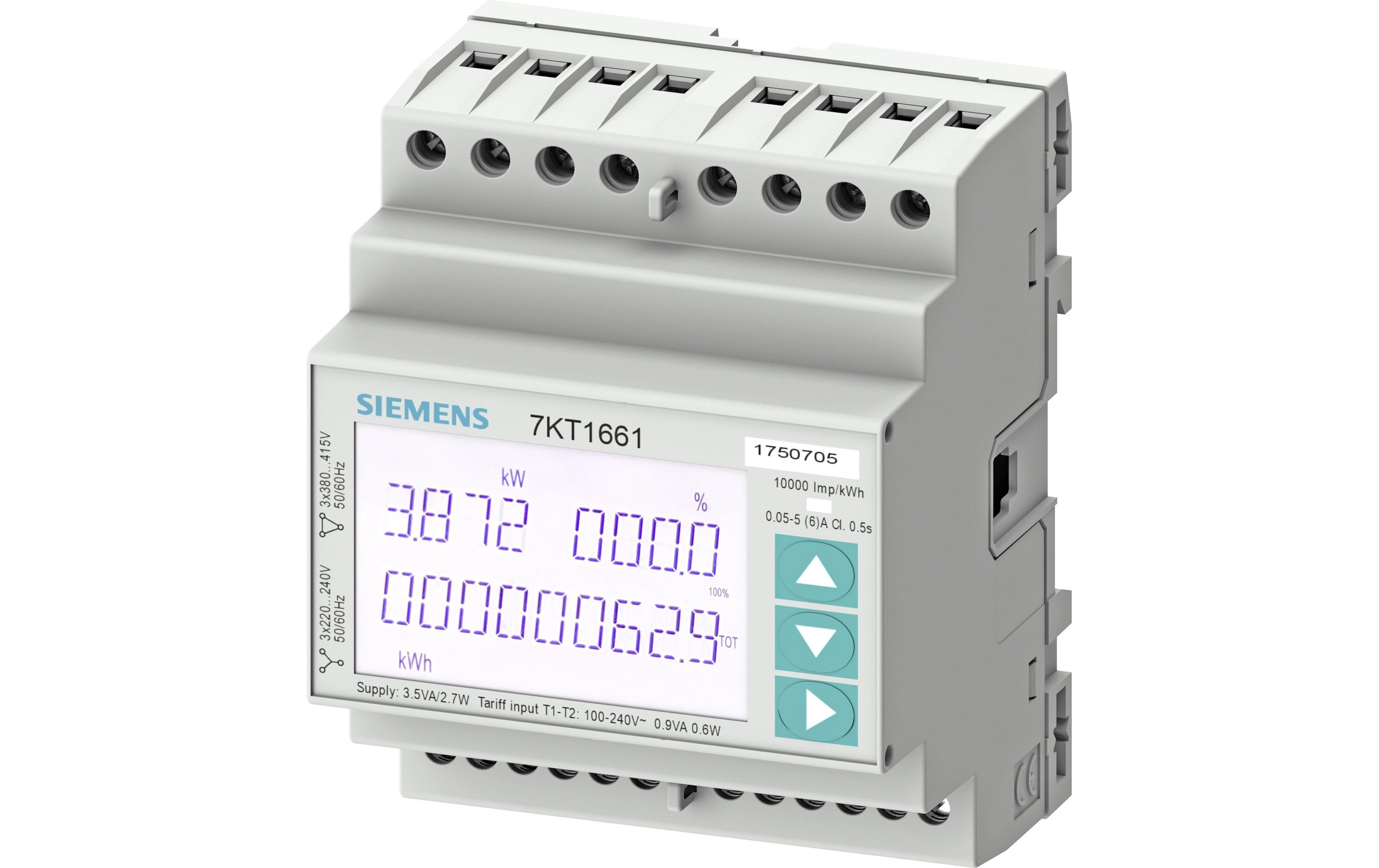 Energiemessgerät SENTRON, 3-phasig 5A<br>Siemens 7KT1662 Strommesser