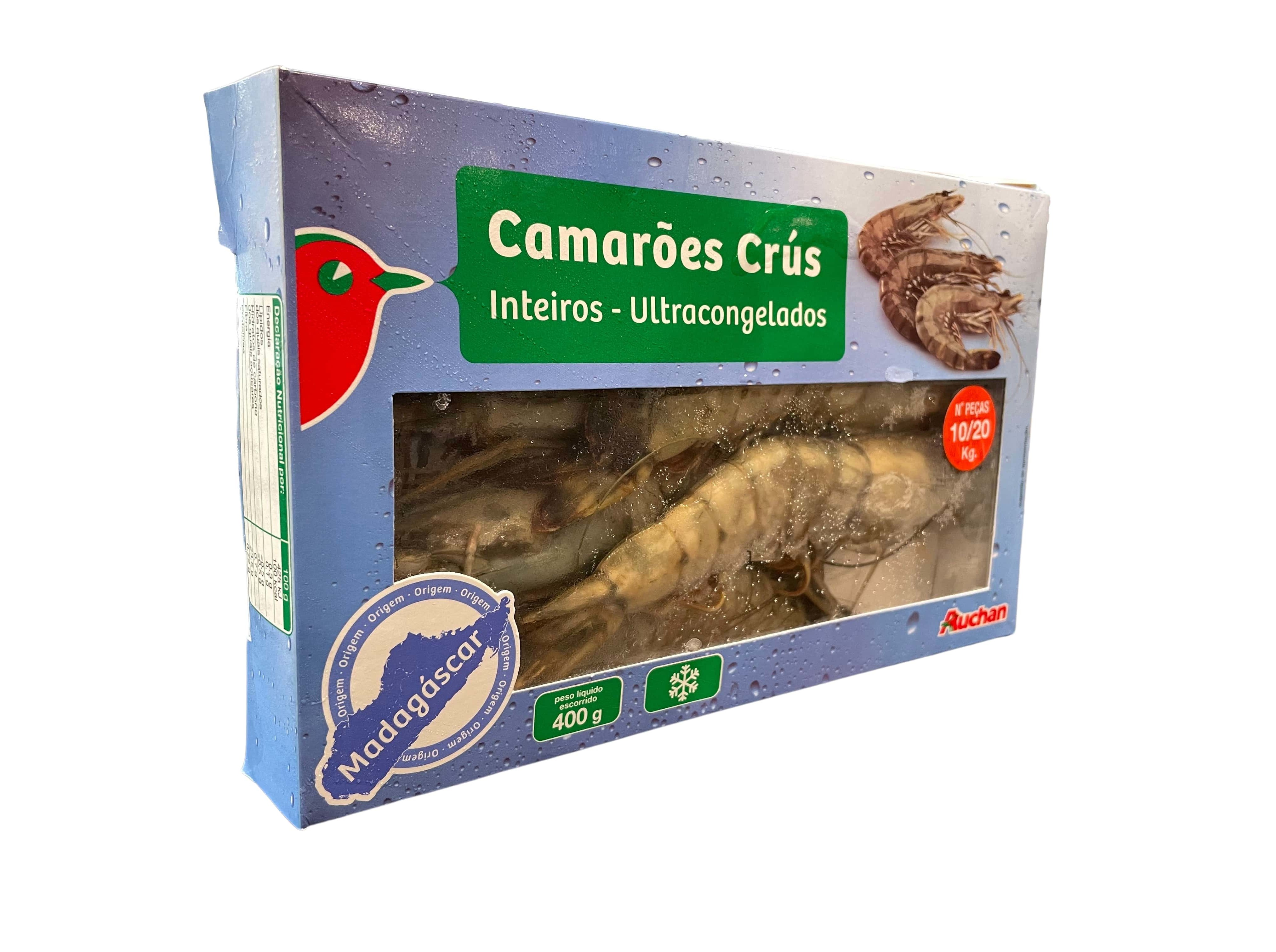 CAMARÃO AUCHAN CRU MADAGÁSCAR 10/20 400G