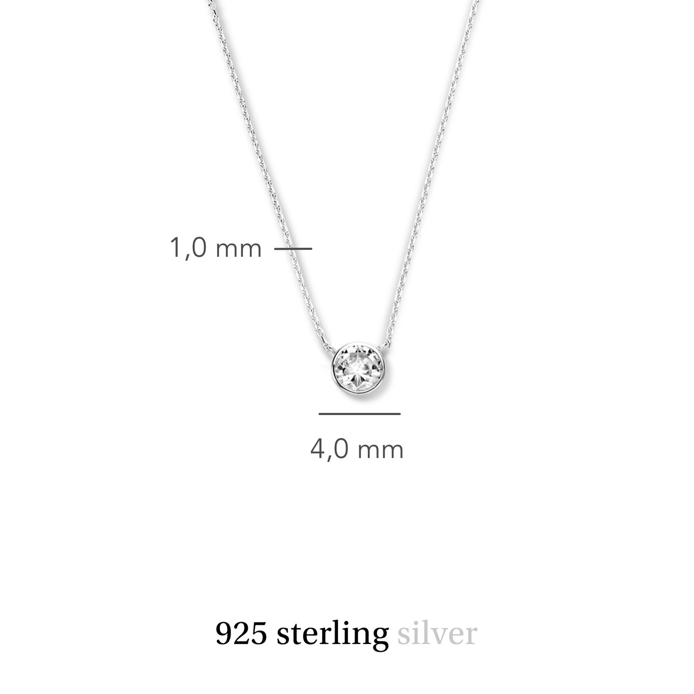 geboortesteen sieraden, ketting Violet Hamden Violet Hamden Zilver