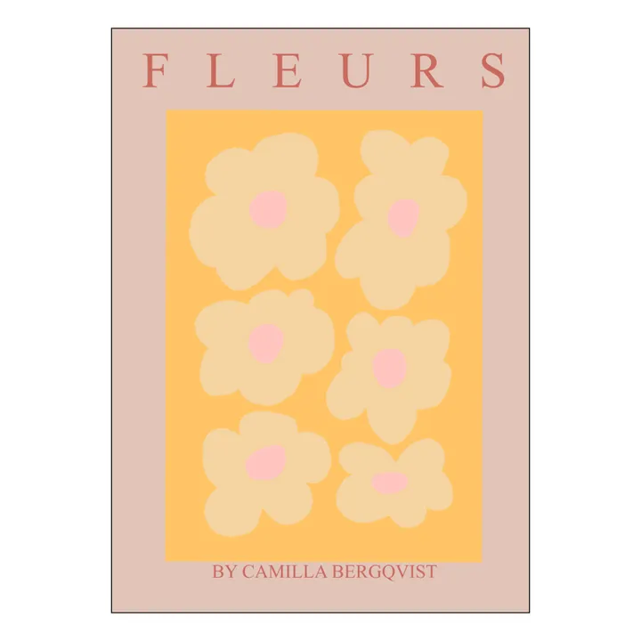 Poster and Frame Fleurs orange - Sans cadre