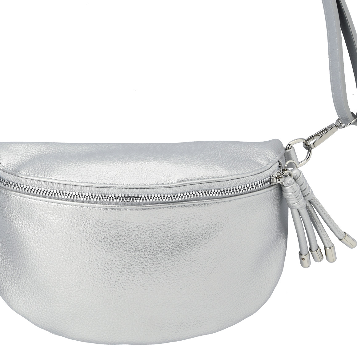 Gina Benotti Damen Hip-Bag aus Lederimitat silber