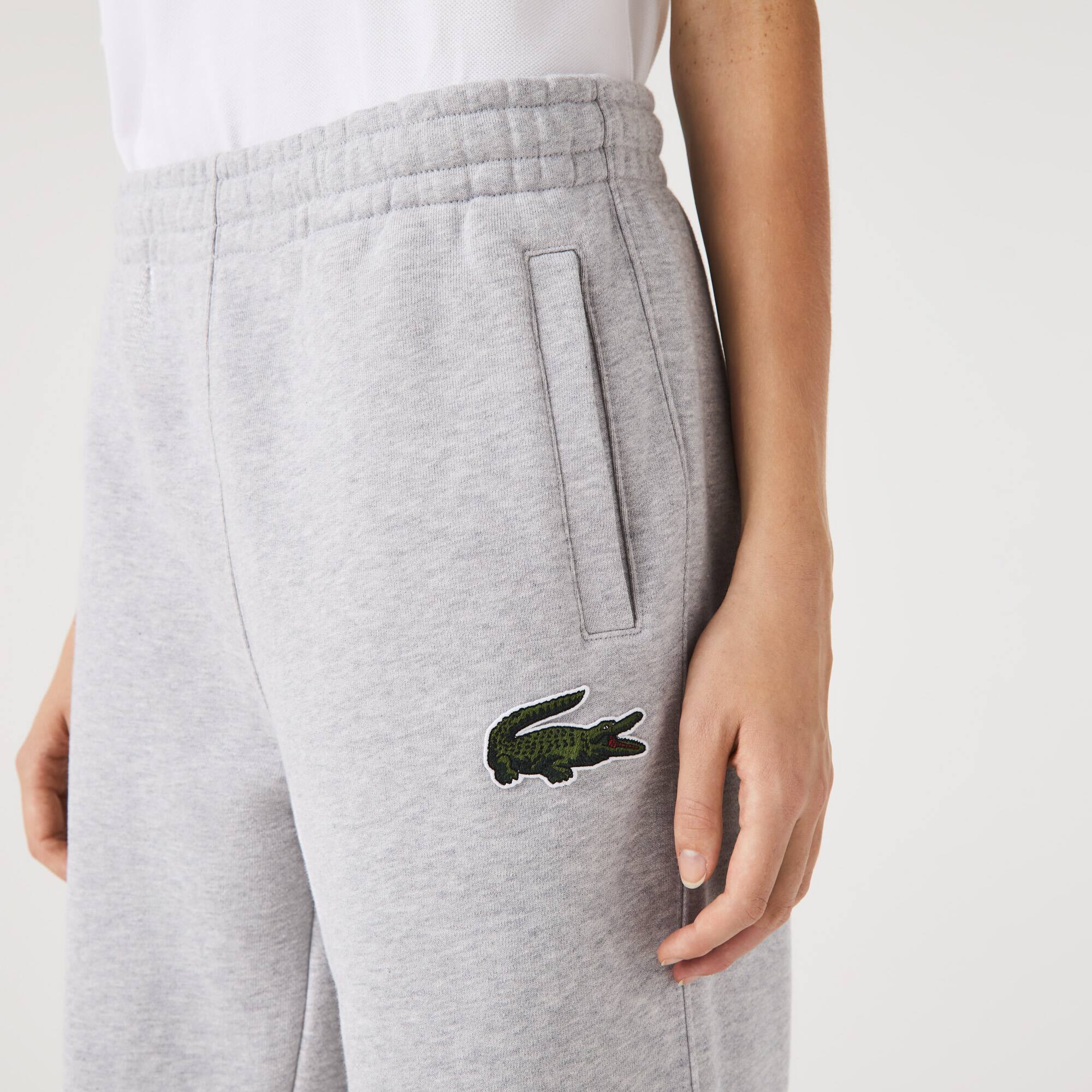 Pantalon de survêtement Jogger unisexe en molleton de coton biologique Pantalons de survêtement - Gris - Lacoste - Unisex
