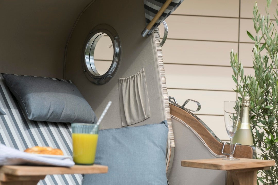 Rantum Teak PE shell strandstoel, design 551