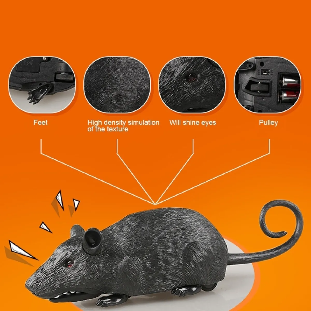 Wewoo Farce & Attrape Tricky Funny Toy - Souris Effrayante