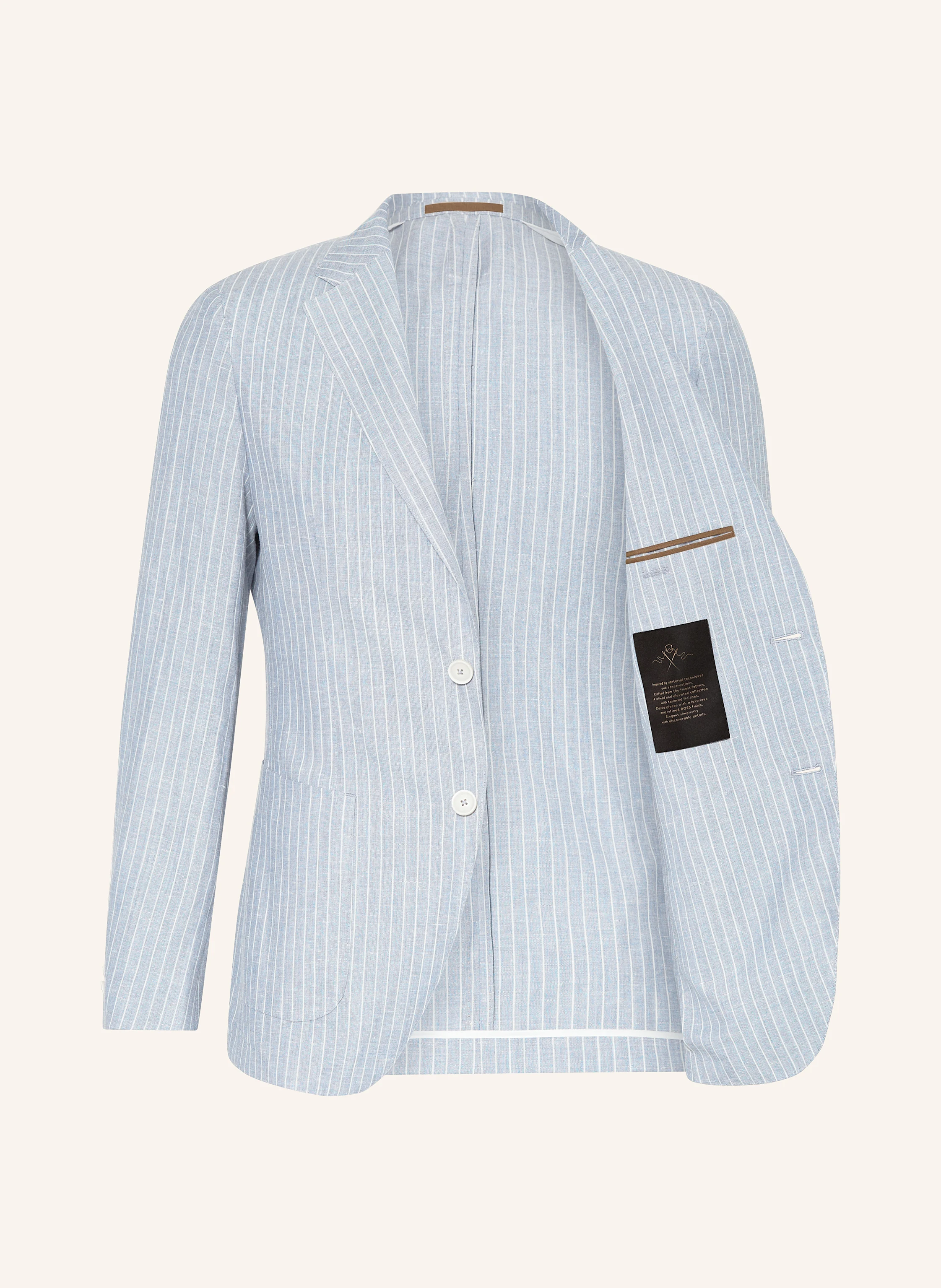 BOSS Anzugsakko HESTON Slim Fit mit Leinen