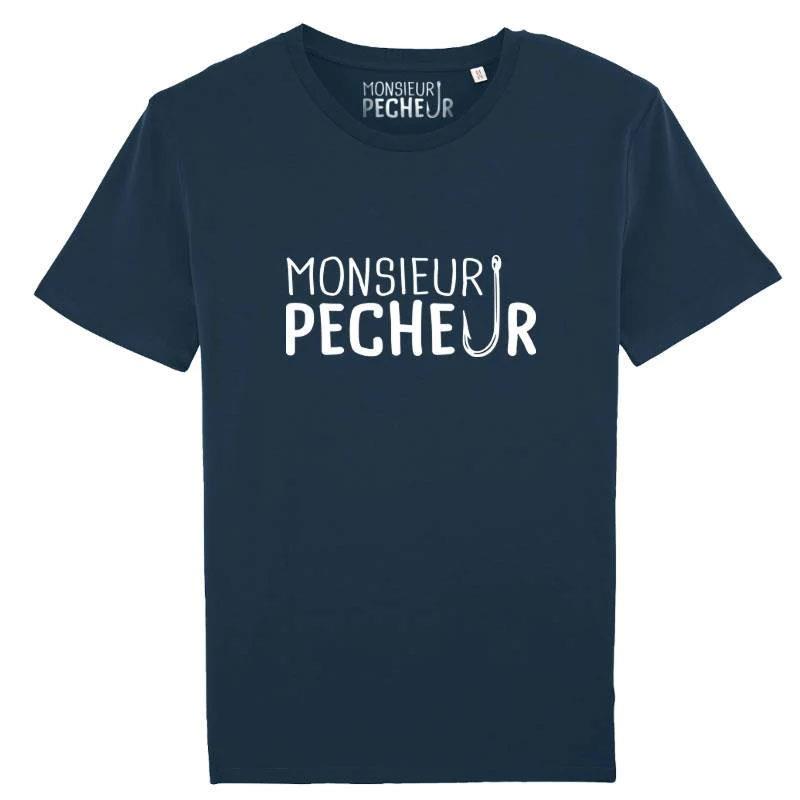 Tee Shirt Manches Courtes Homme Monsieur Pêcheur Monsieur Pêcheur - Marine