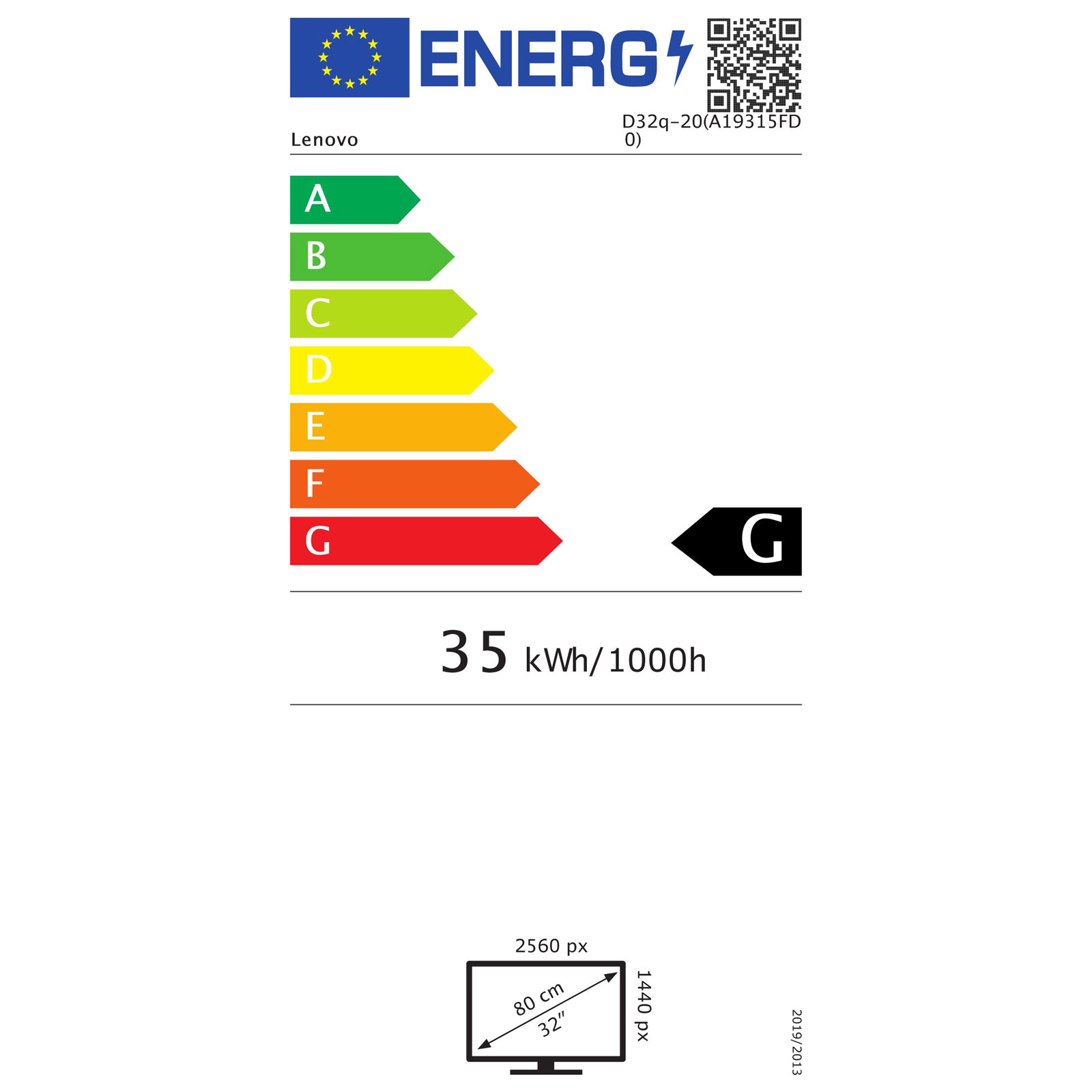 Lenovo 32'' LED D32Q-20