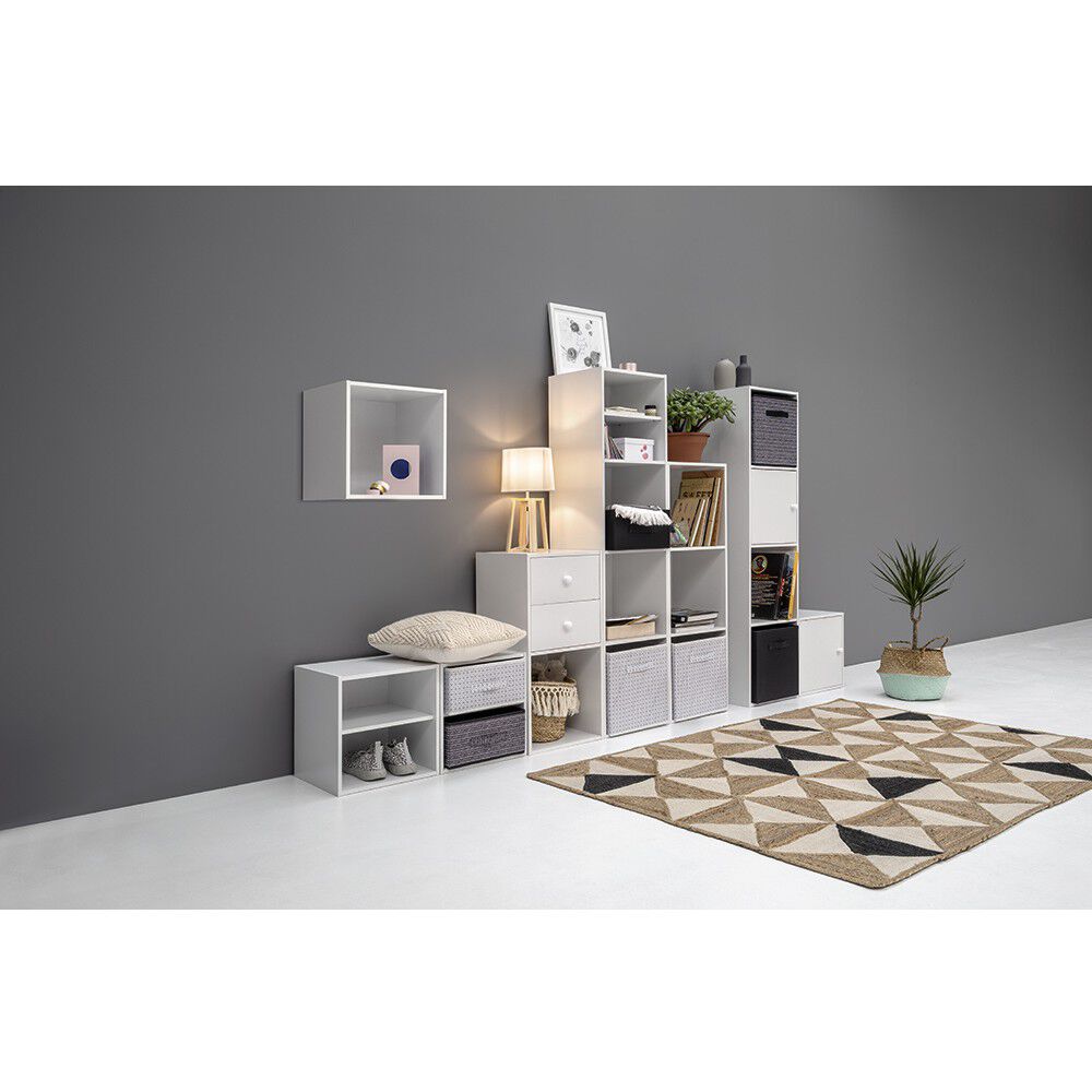 Structure Box Cube 4 cases 35,2x30xH.137,2cm bois blanc
