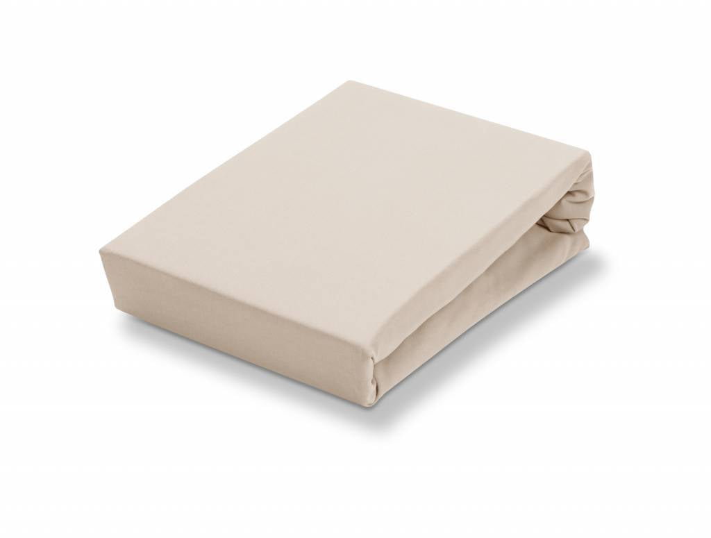 Jersey Supreme Hoeslaken Stone | 80-100 x  190-220 cm | Grijs | Beige