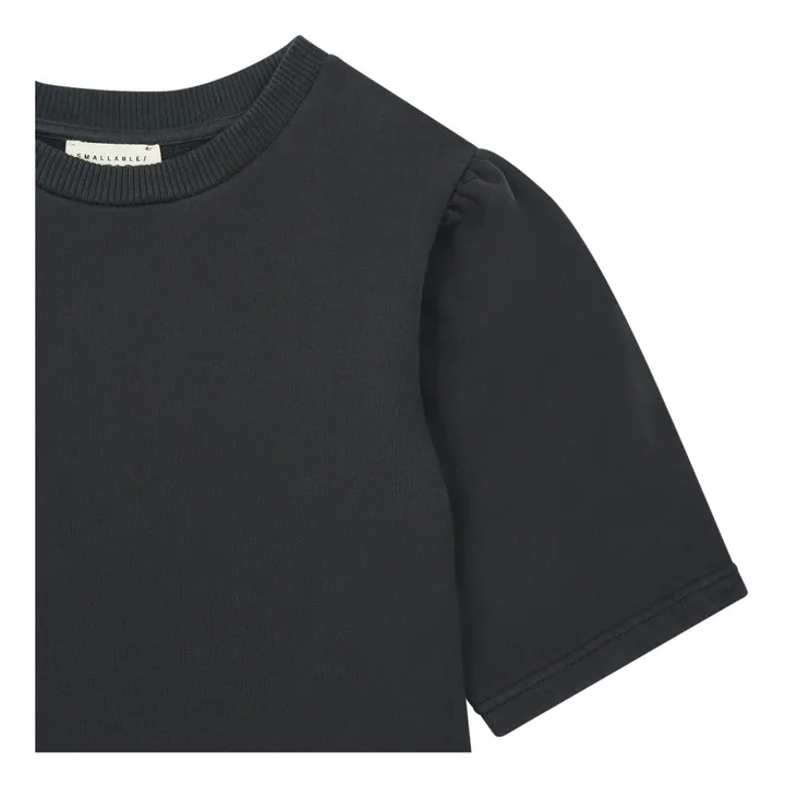 SMALLABLE BASICS Robe Fille Manches Amples Molleton Bio | Noir