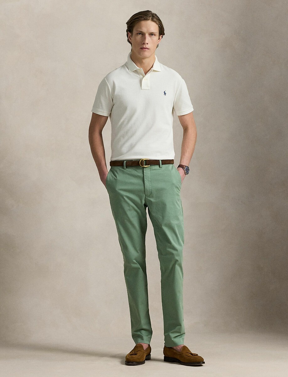 POLO RALPH LAUREN<br>Polo piqué de algodão Slim Fit