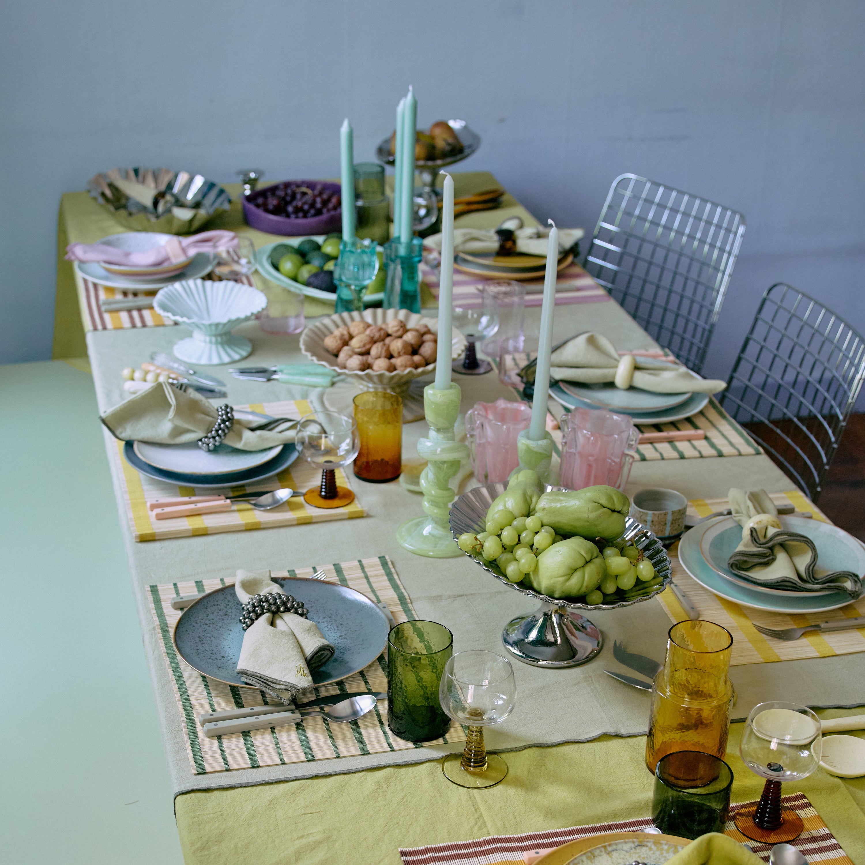 HKliving Ease Servetten - Set van 2 - Citrus