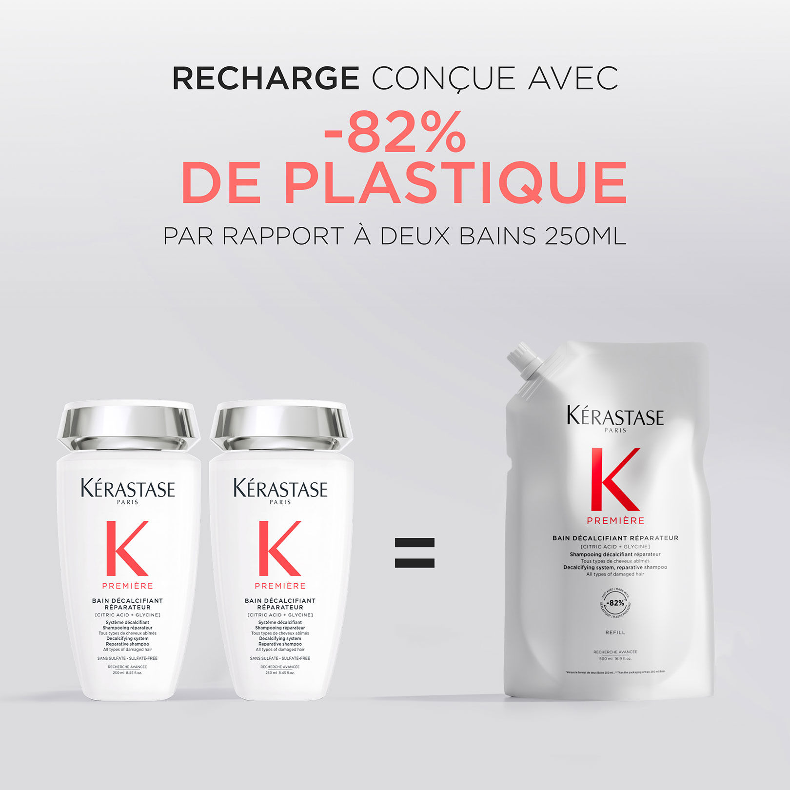 Bain décalcifiant réparateur Première recharge 500ml