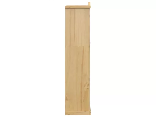 Vitrine en verre Corona 99x43x187 cm bois massif de pin