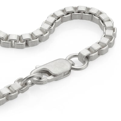Armband Venezianer eckig, Silber
