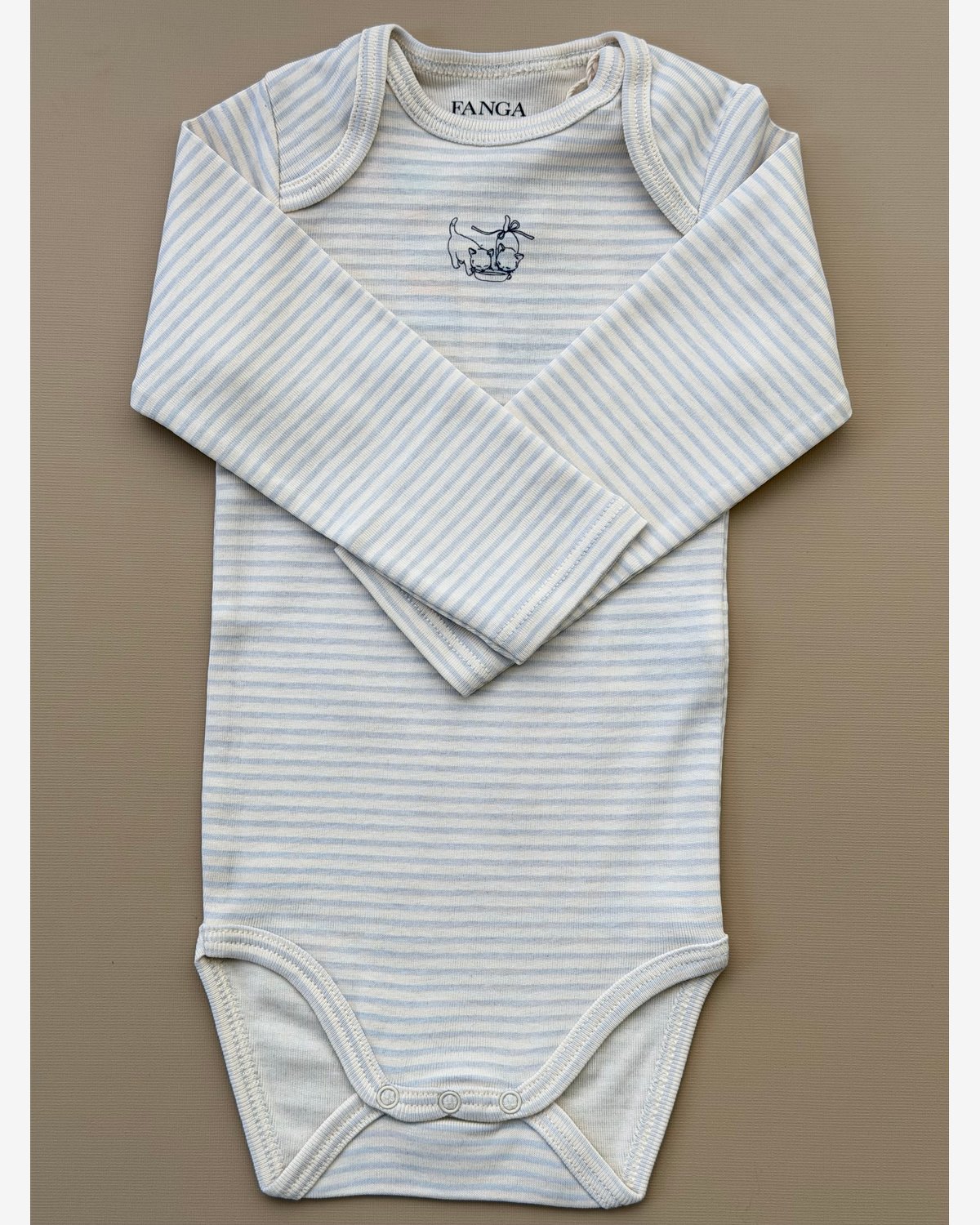 Body m/ Konvolutt Hals – 100% Øko Bomull | Fio Stripe LS Body