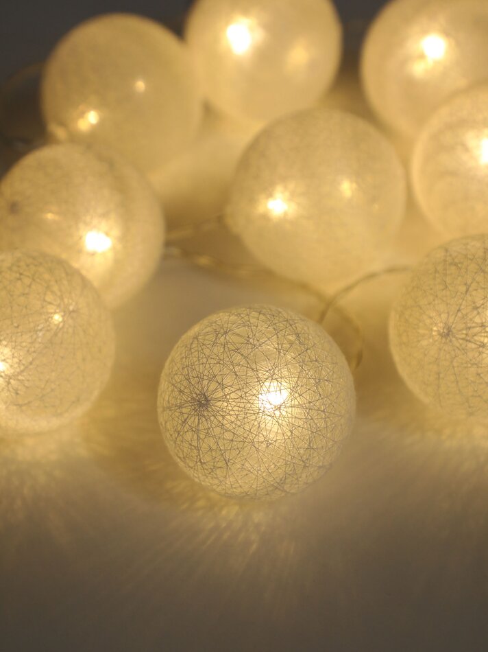 Cordão de luzes LED com 10 LEDs - Branco