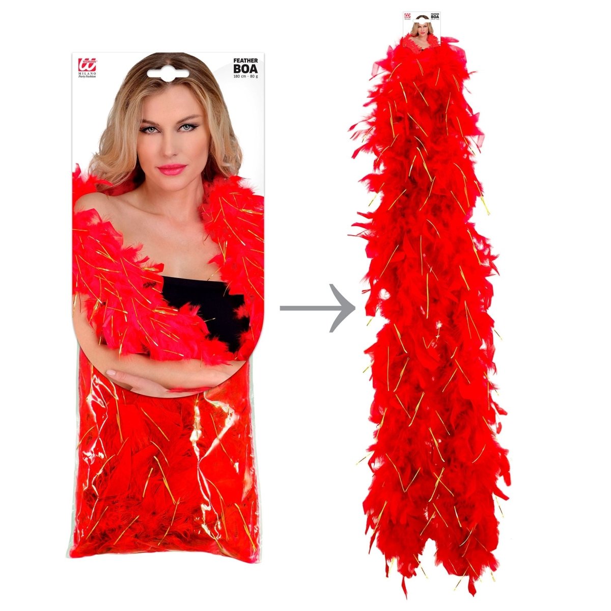 Rood Gouden Boa 1,8m