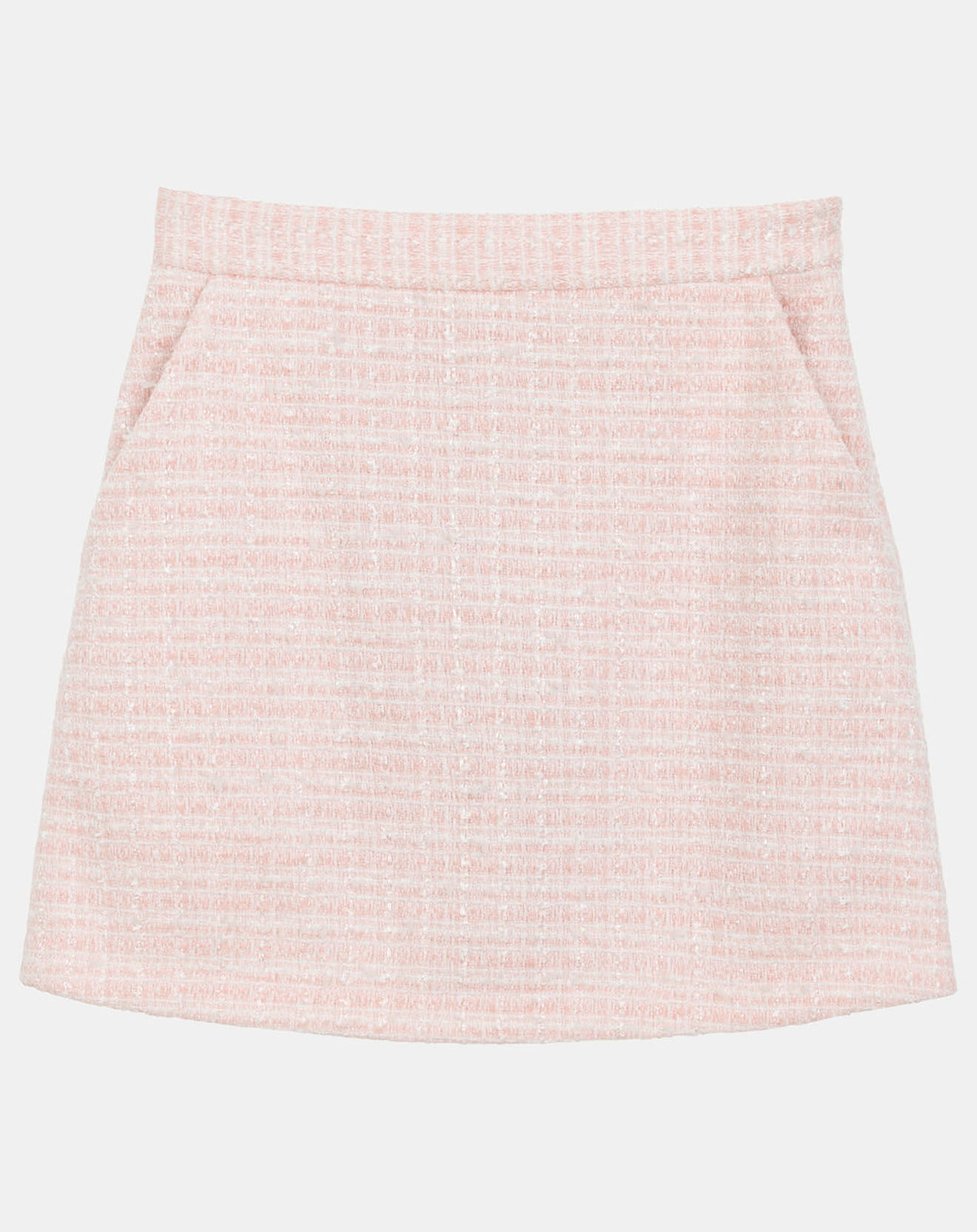 Molly Bracken Jupe courte imprimé carreaux rose/blanc
