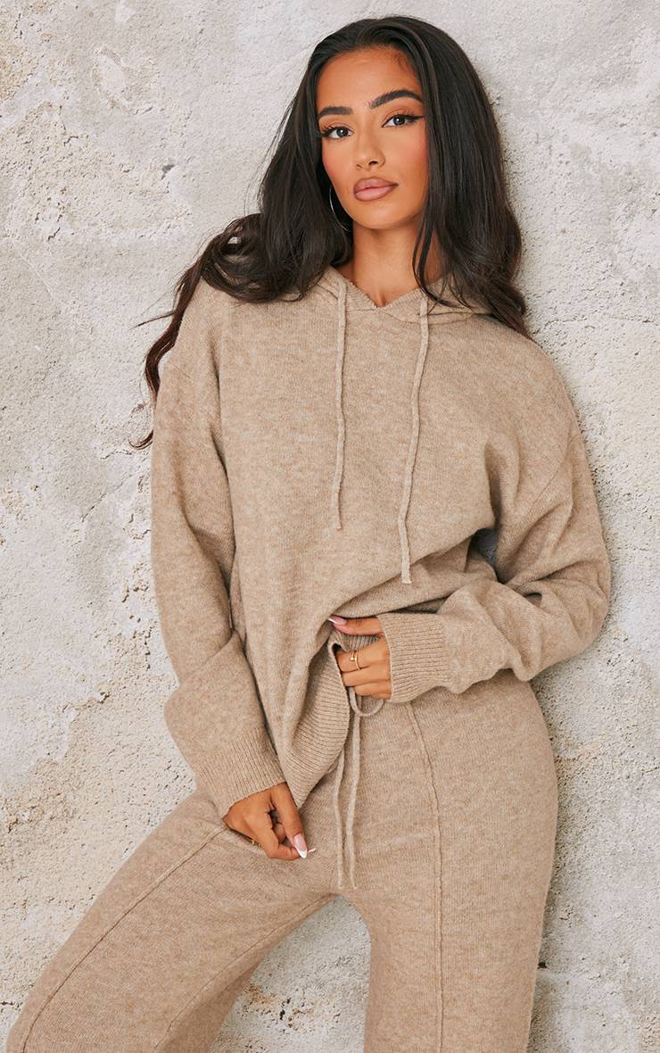 Gris Galet Sweat À Casynthétiqueche En Maille Petite