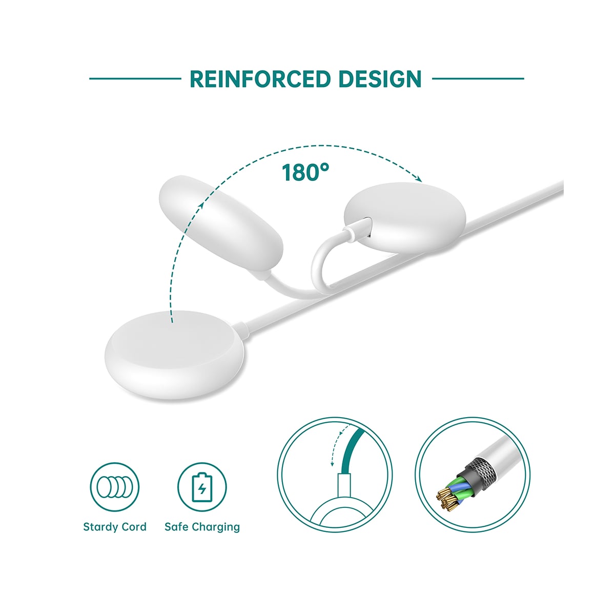 Magnetisk smartklokkelader Hvit