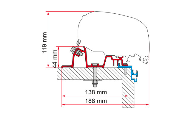 Fiamma Kit Hobby Excellent Markisenadapter für Fiamma F80/F65