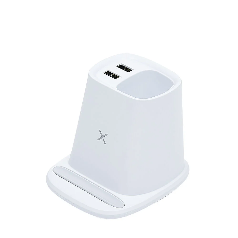 Pot à crayons avec chargeur sans fil et 2 ports USB