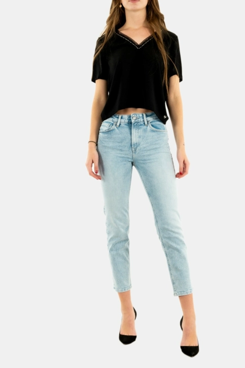 Jeans salsa new fit cropped denim cl, bleach 8501