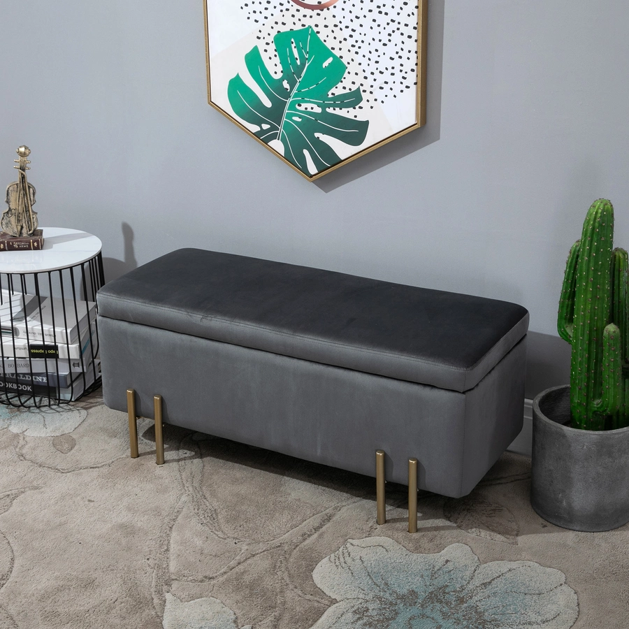 HOMCOM Sitzbank im elegantem Design dunkelgrau