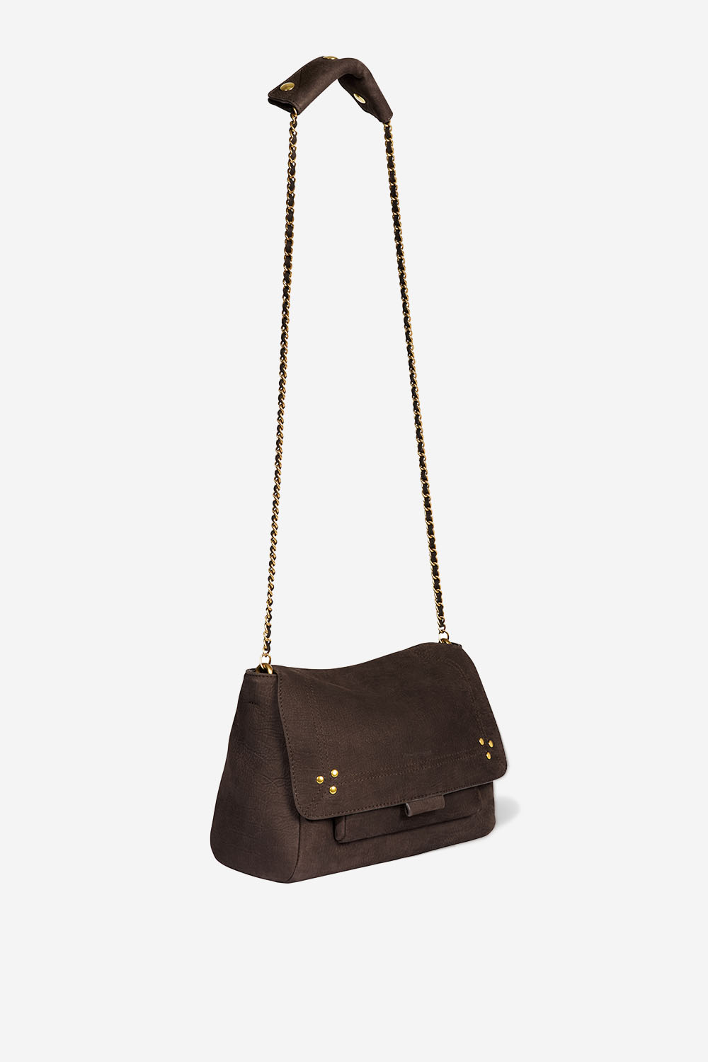 Lulu M croco leather crossbody