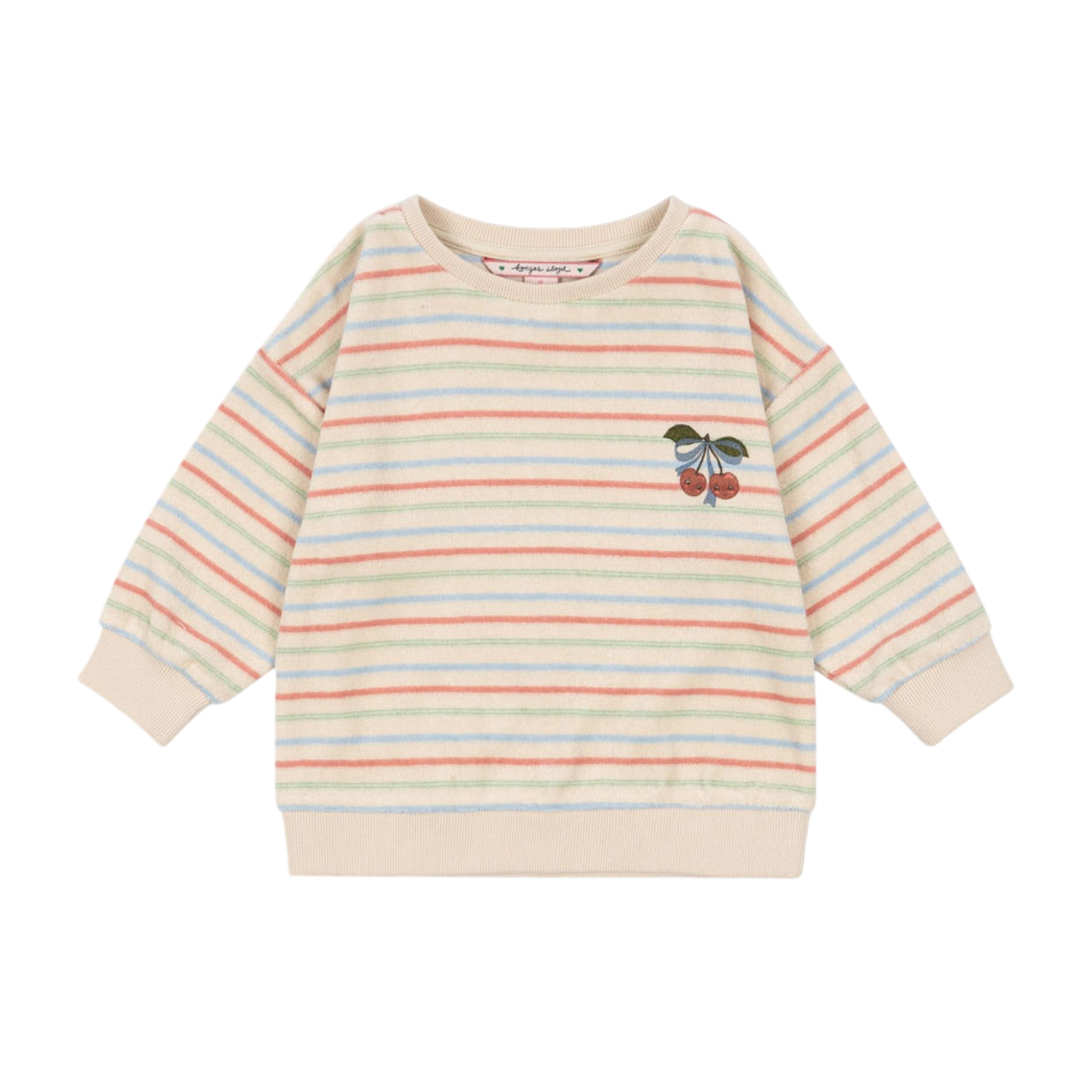 Sweatshirt Itty Rib Confetti Stripe