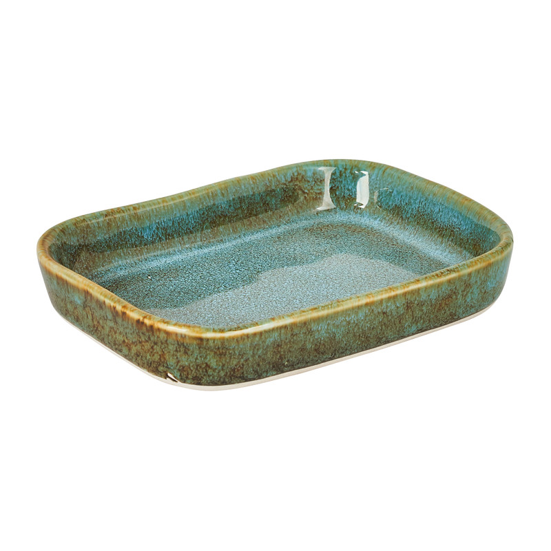 Ovenschaal stoneware - diverse kleuren - 13x9x2 cm