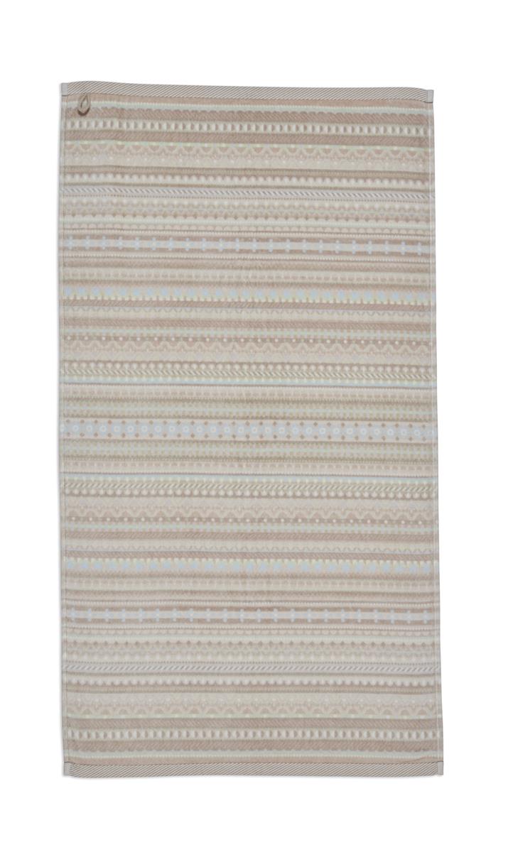 Pip Studio Geometric Print - Douchehanddoek - Zand - 55x100 cm