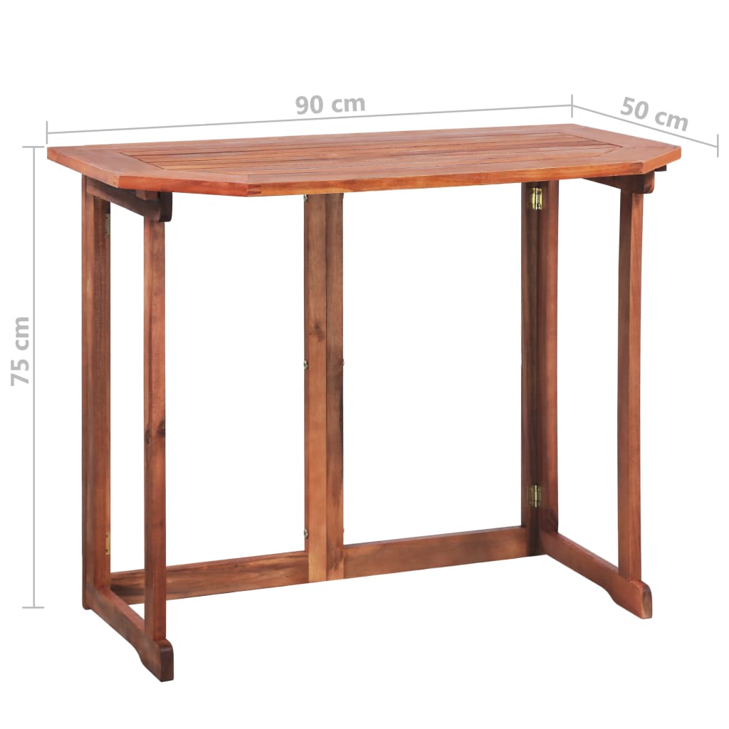 Mobilier de bistro 2 pièces bois d'acacia massif