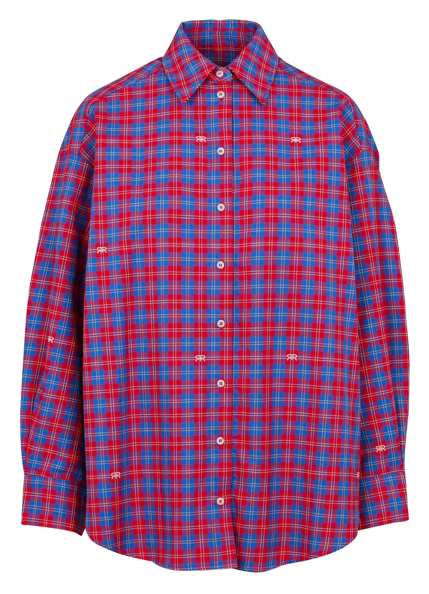 AGAIN - Chemise oversize col classique en coton | Rouge