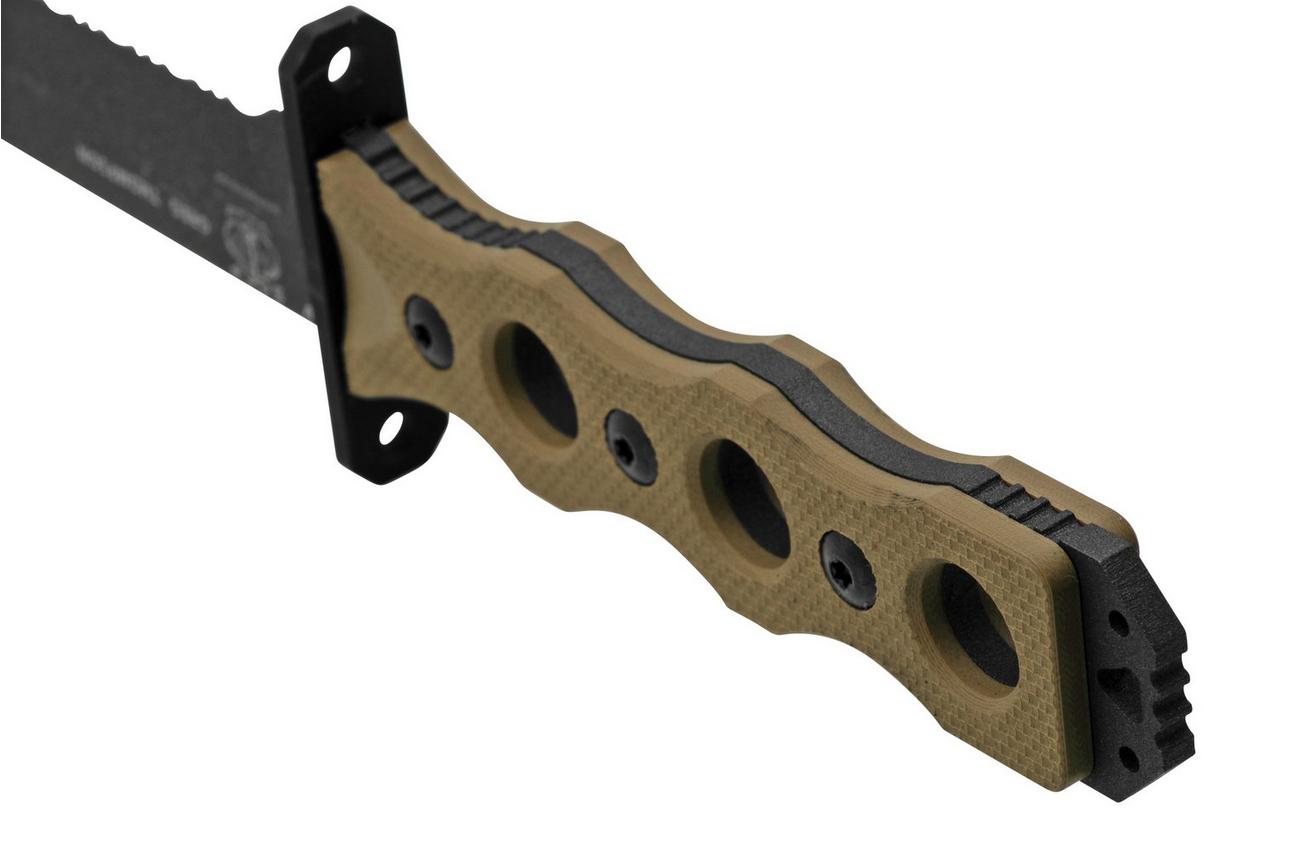 Benchmade SOCP Desert Tan 185SBK-1, CPM-3V Serrated, vaststaand mes, Greg Thompson design
