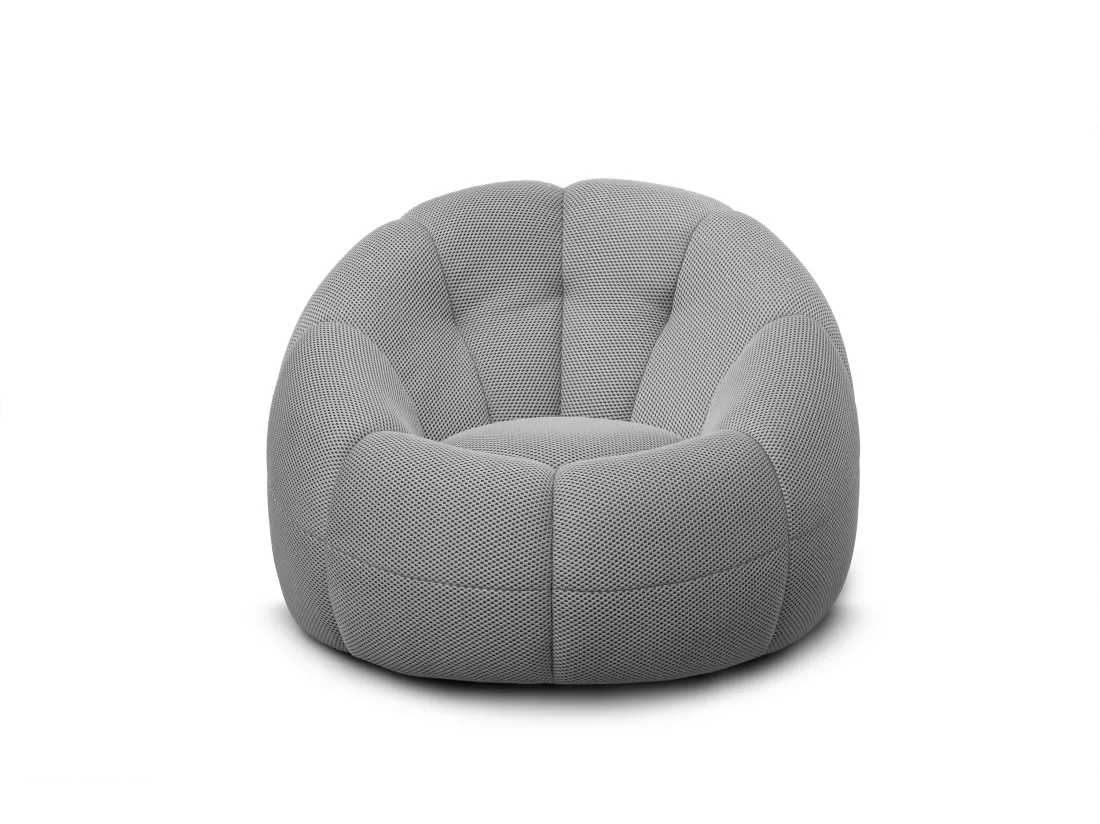 Fauteuil tissu gris clair - FIGO