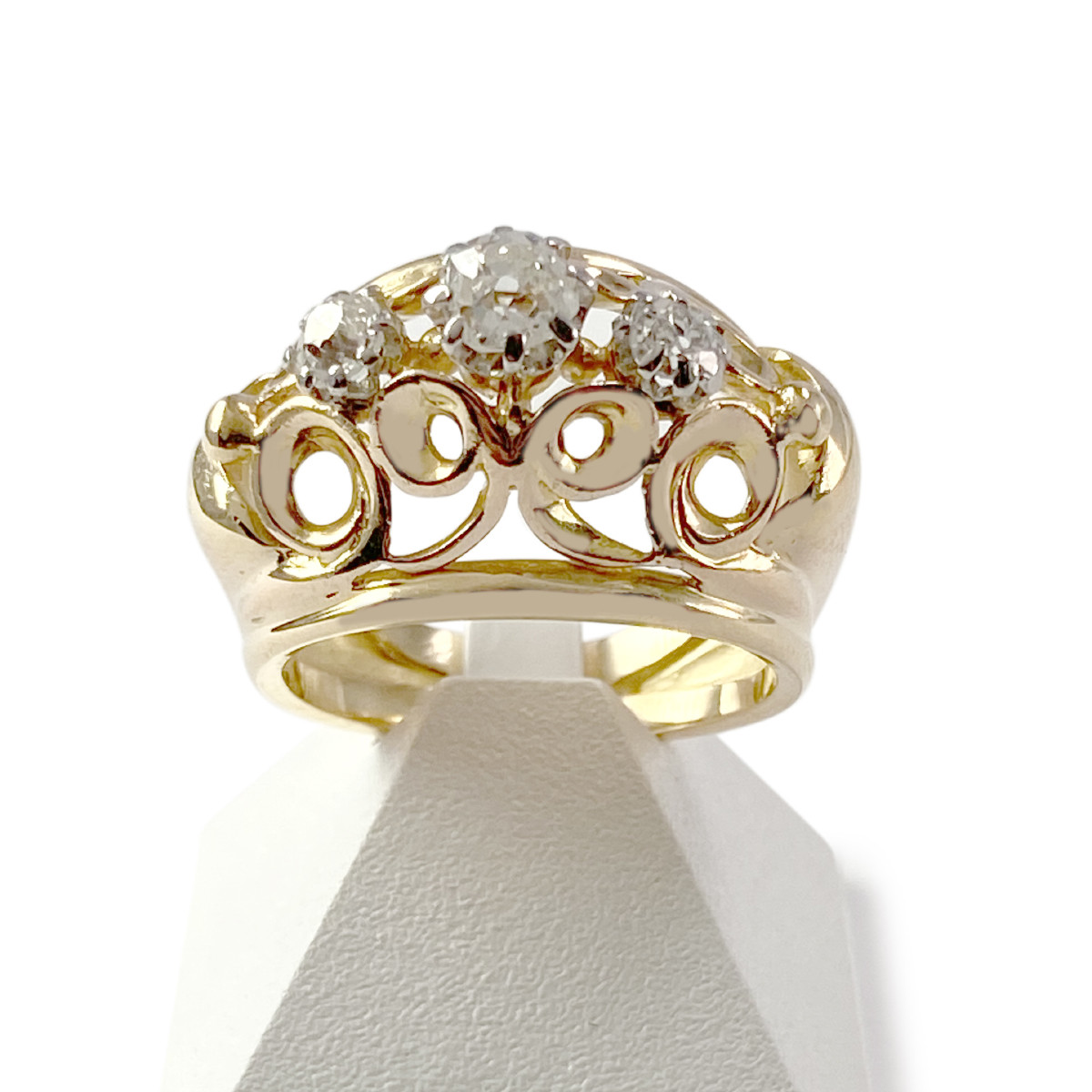 Bague d'occasion or 750 jaune diamants