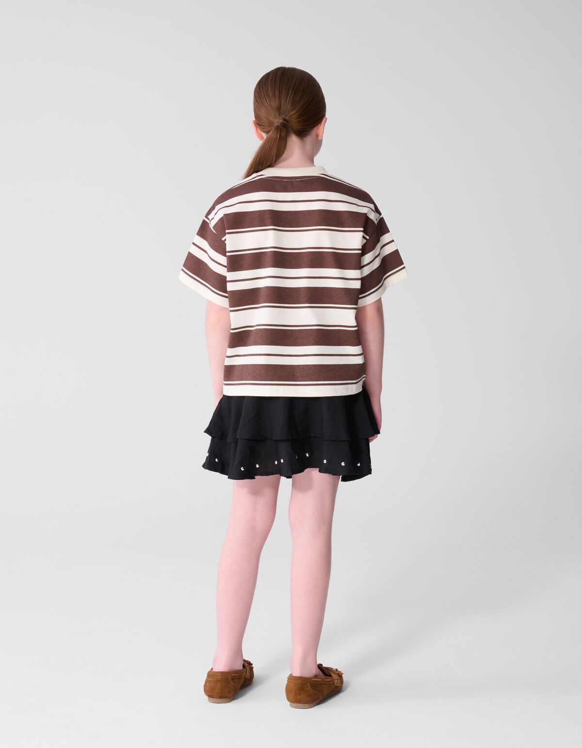 Ruffle Stud Rok Zwart
