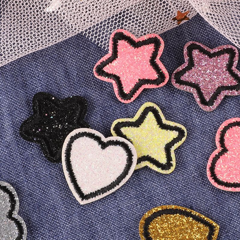Embroidery Kingdom - Hart/Ster geborduurde applicatie patch (diverse ontwerpen)